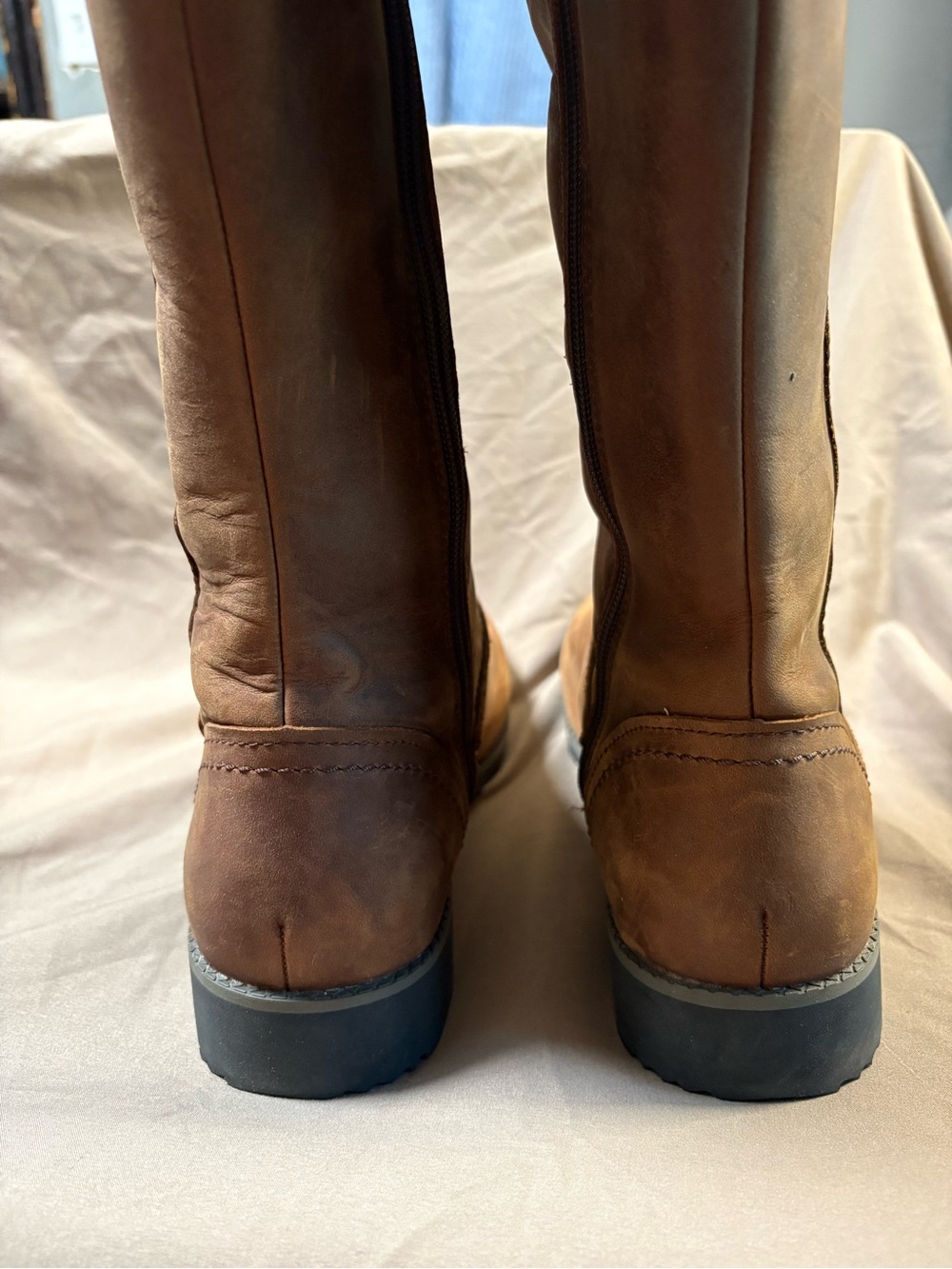 Eddie Bauer Chestnut Leather Tall Pull-On Boots - Picture 13 of 16
